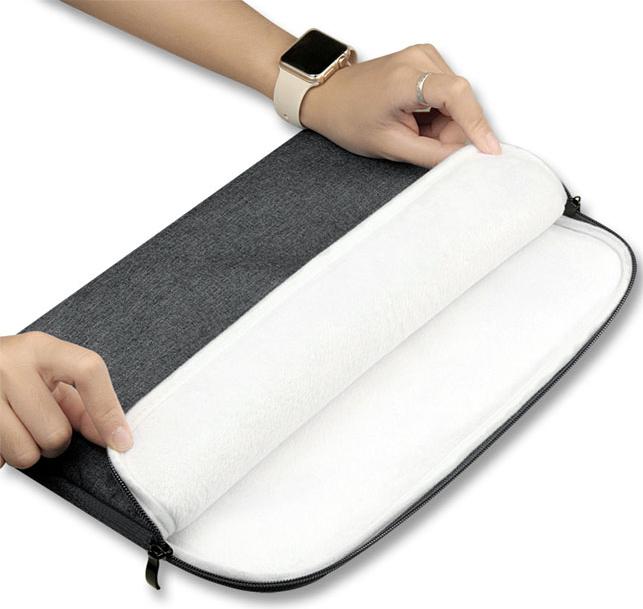 Túi chống sốc Macbook lót lông mềm cao cấp 15 inch (Xám)
