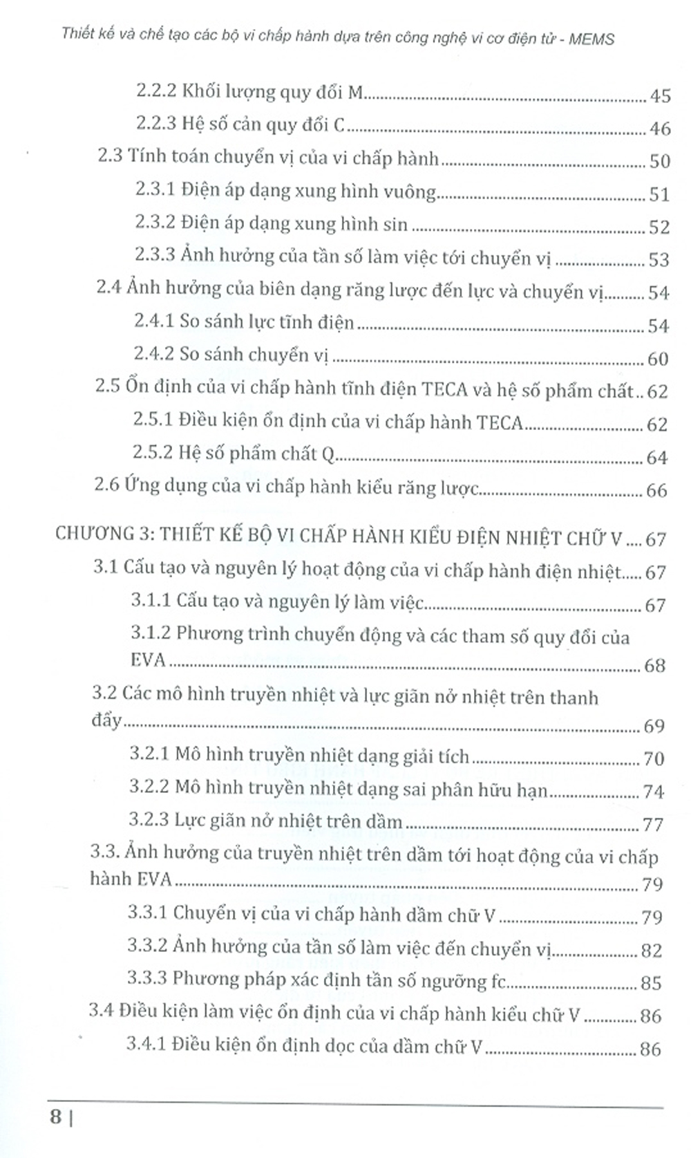 Thiết Kế Và Chế Tạo Các Bộ Vi Chấp Hành Dựa Trên Công Nghệ Vi Cơ Điện Tử MEMS