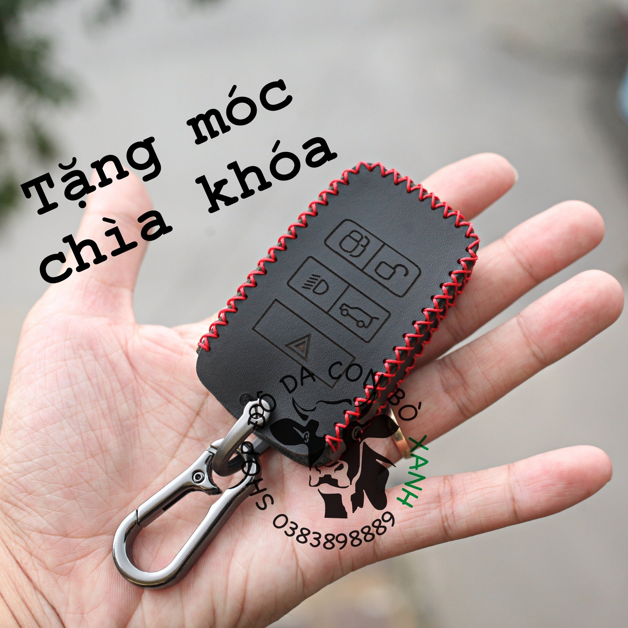 Bao da dành cho chìa khóa Range Rover, Land Rover Handmade da thật 003