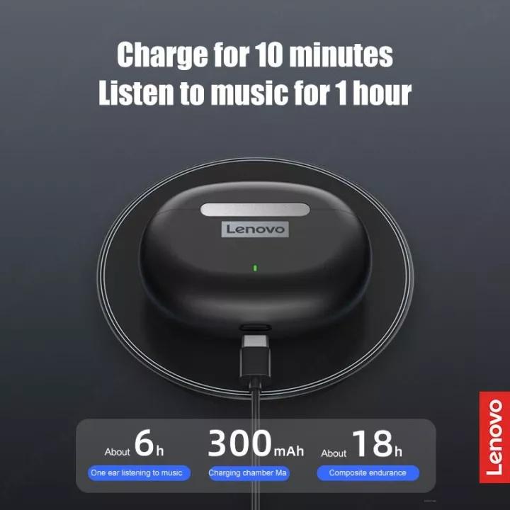 Tai Nghe Nhét Tai Không Dây Lenovo LP3 TWS Bluetooth 5.2 Kèm Mic Phong Cách Thể Thao-Hàng chính hãng
