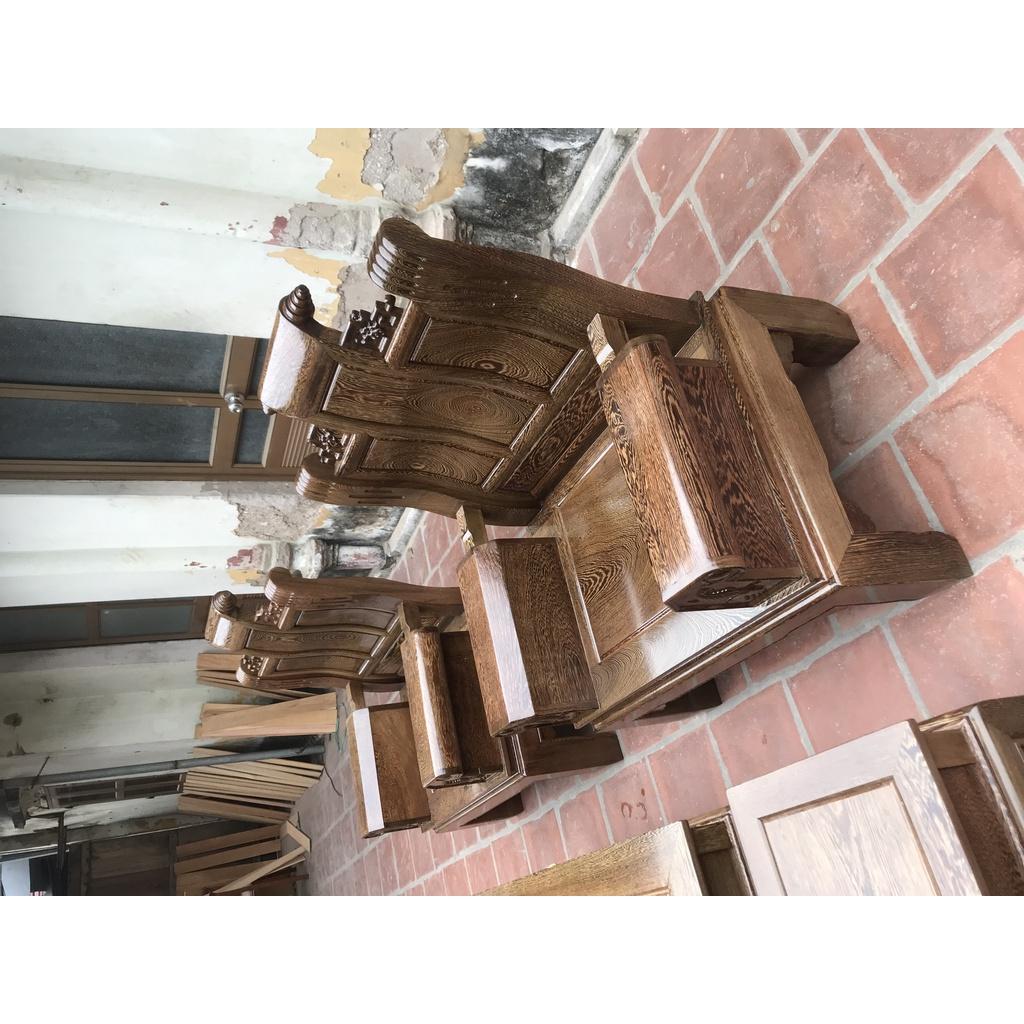 Bộ Bàn Ghế Âu Á Gỗ Mun Đuôi Công