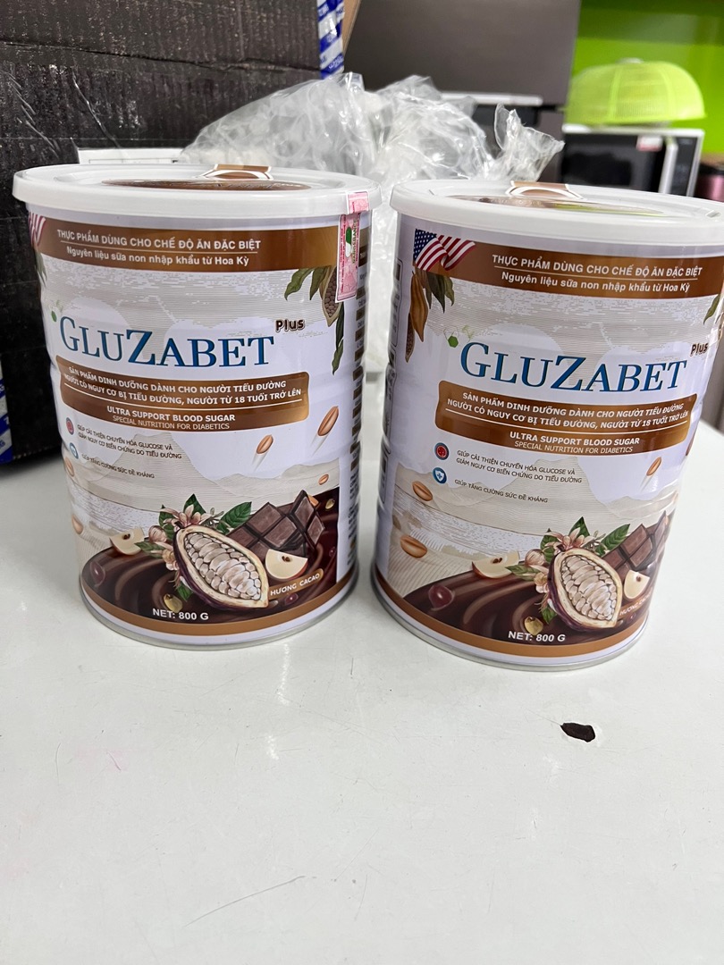 Sữa Gluzabet vị ca cao 800gr - Sữa non chuyên biệt dành cho người tiểu đường