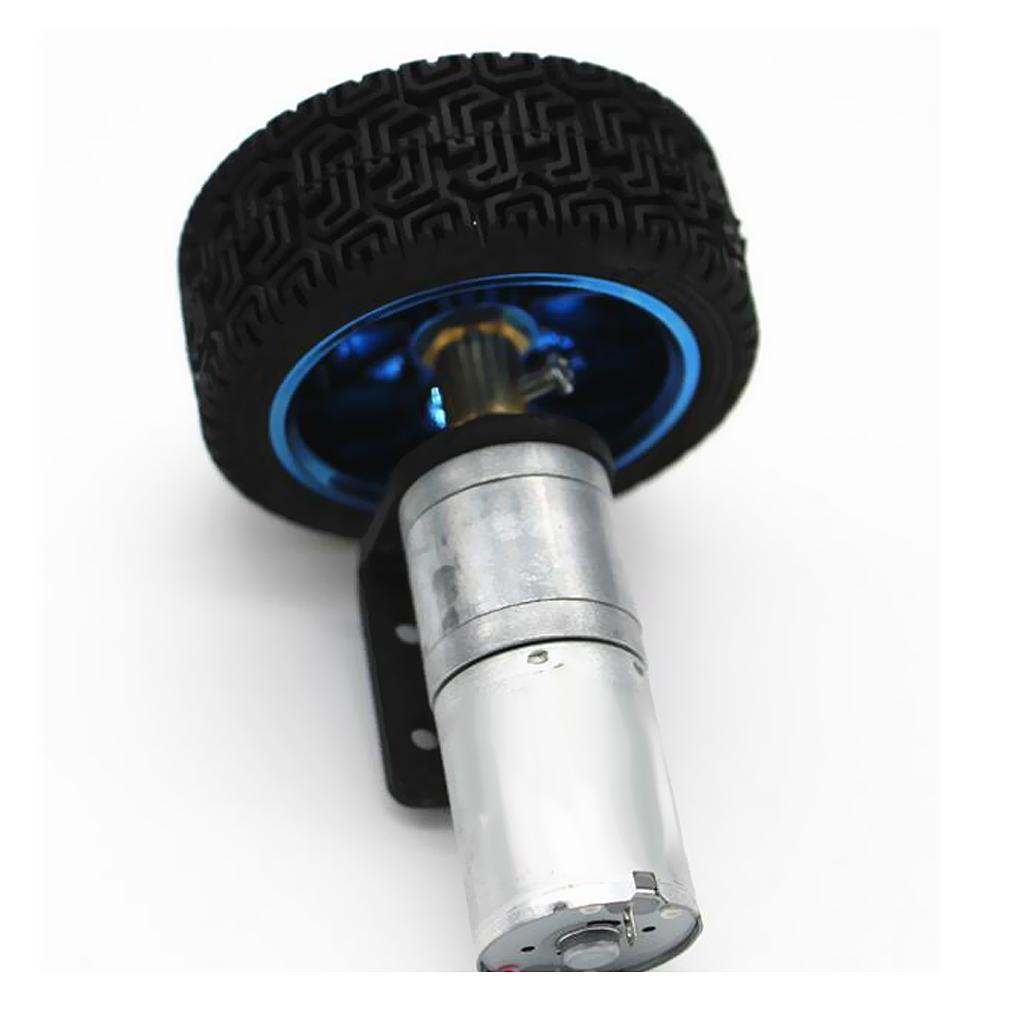 DC 6V Encoder Gear Motor 4mm Shaft with Mounting Bracket 65mm Wheel Kit