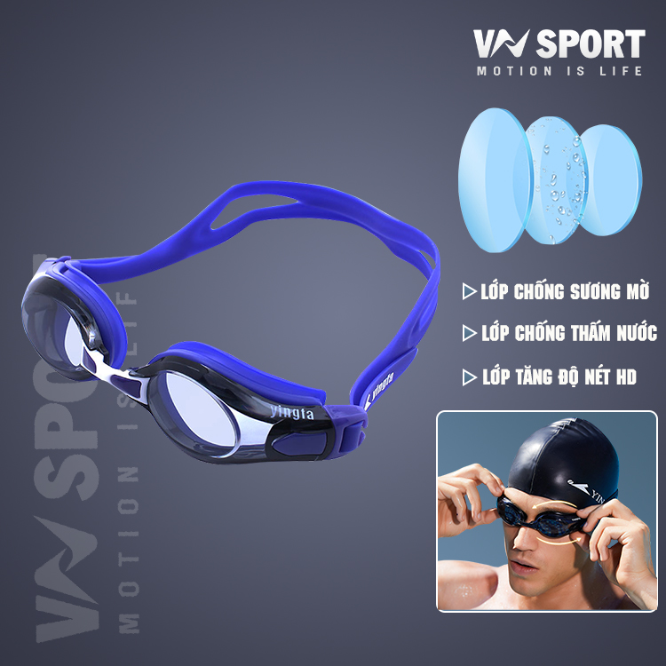 Kính Bơi Yingfa - Y2800Af Swimming Goggles, Kính Bơi Cao Cấp Chống Bám Hơi Nước, Chống Tia Uv, Góc Nhìn Rộng Hd, Chất Liệu Polycarbonate Hàng Chính Hãng - Xanh Dương
