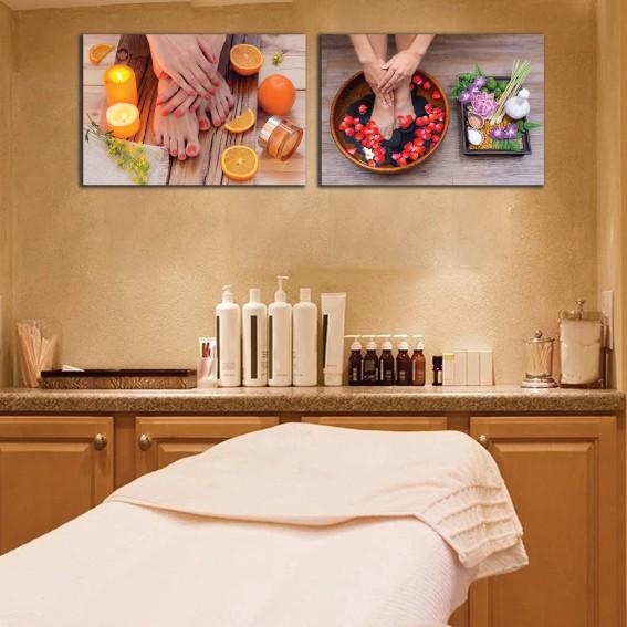 Tranh dán tường trang trí tiệm spa, nail, sơn móng