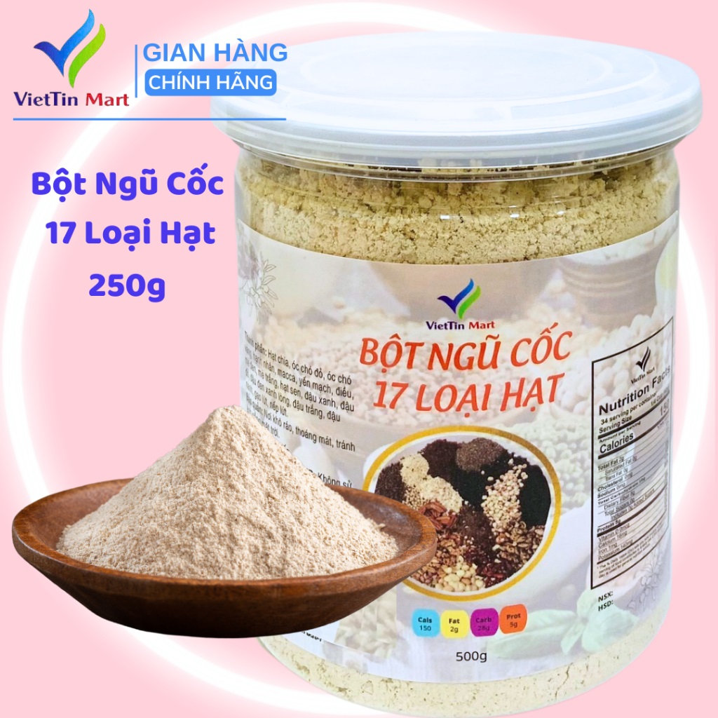 Bột Ngũ Cốc Dinh Dưỡng Gồm 17 Loại Hạt Viettin Mart 500Gr