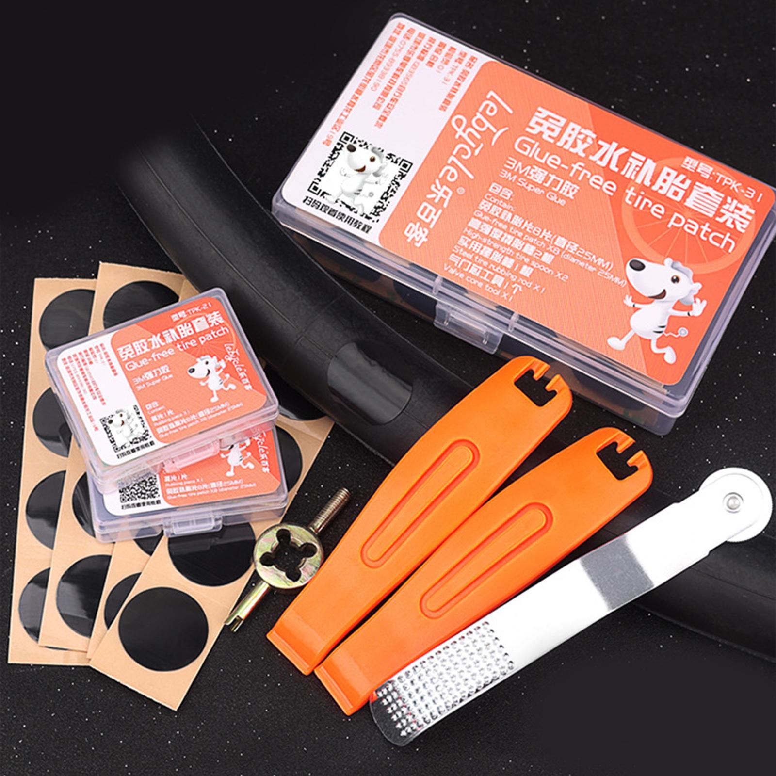 Bike Puncture Repair Tools Tire Patch Handy Maintenance Set Patch File Lever