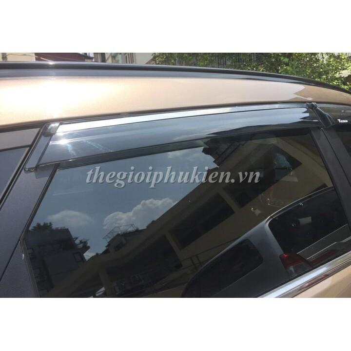 Bộ vè che mưa Hyundai Tucson 2016-2019 chỉ mạ Crom cao cấp