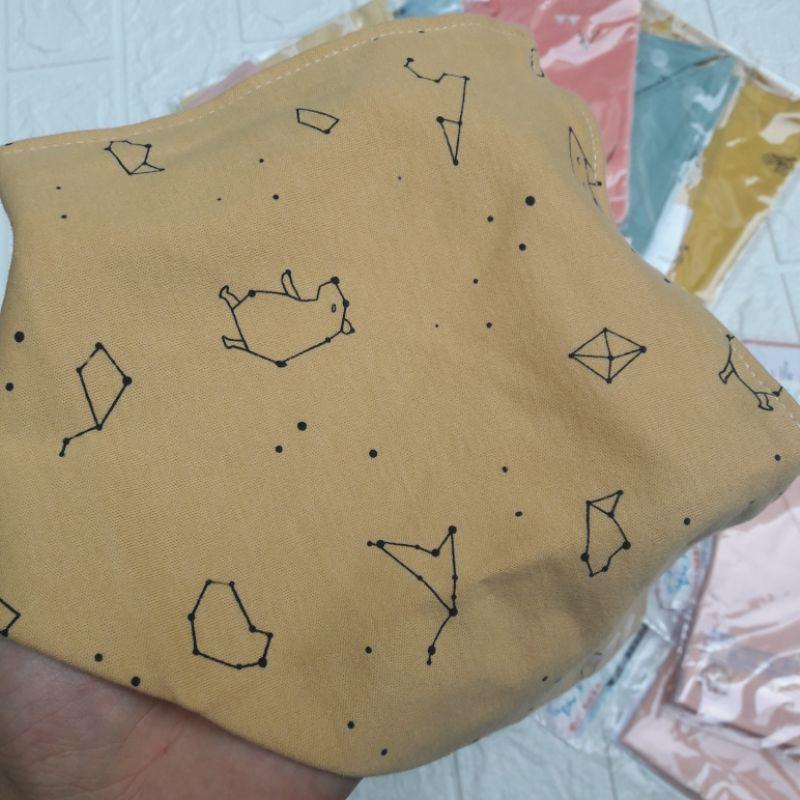 Khăn yếm tam giác cho bé sơ sinh, yếm dãi quàng cổ, vải cotton thấm hút, dày dặn