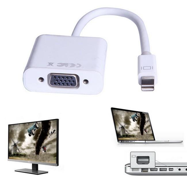 Cáp chuyển Mini displayport sang VGA dùng cho macbook, laptop