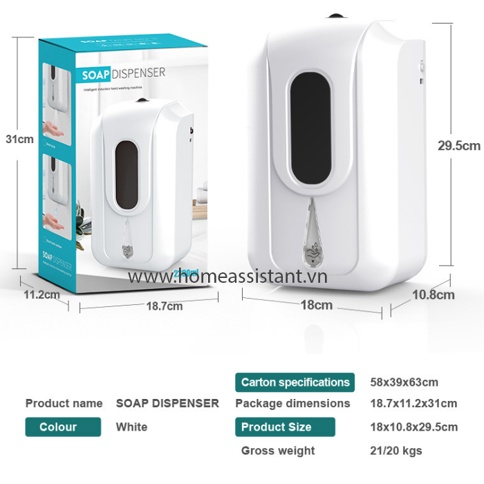 Bình Xịt Cồn Rửa Tay Diệt Khuẩn Cảm Ứng Tự Động 2L XC02