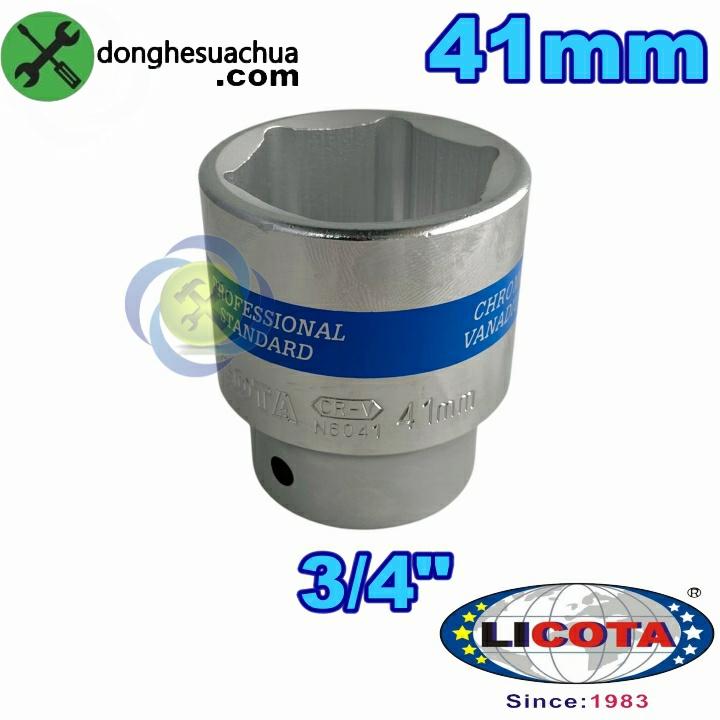 Tuýp trắng ngắn 41mm loại 3/4 Licota N6041 chiều cao 64mm