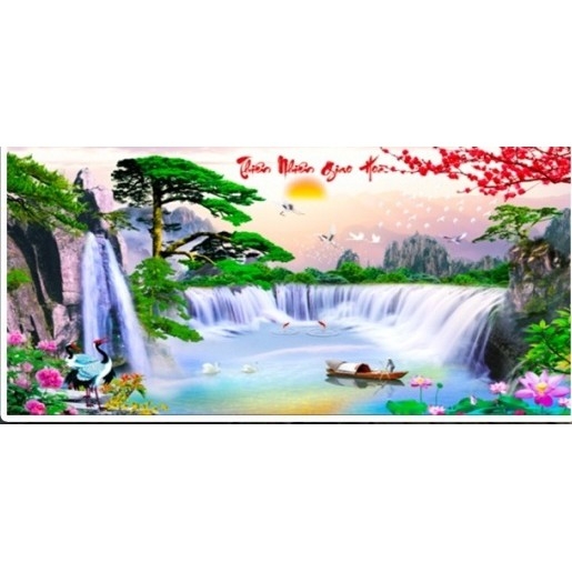 Tranh đính đá Thiên Nhiên Giao Hòa chưa đính đá