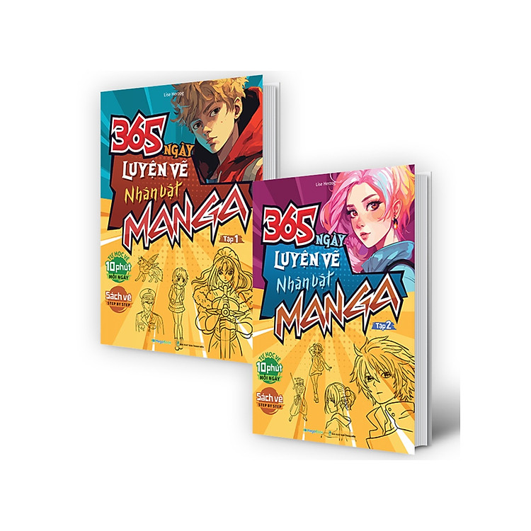 Combo 365 ngày luyện vẽ Nhân Vật Manga (2 Tập)