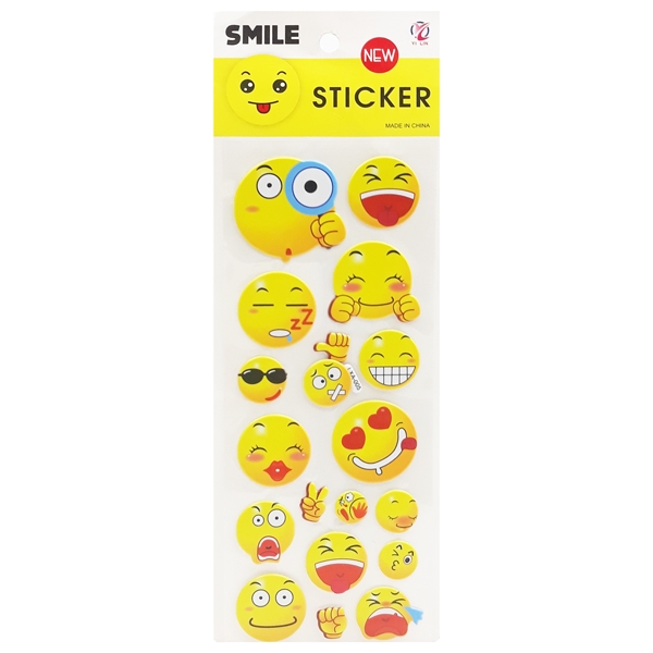 Sticker Mặt Cười Nhiều Hình (Mẫu Sản Phẩm Bên Trong Là Ngẫu Nhiên)