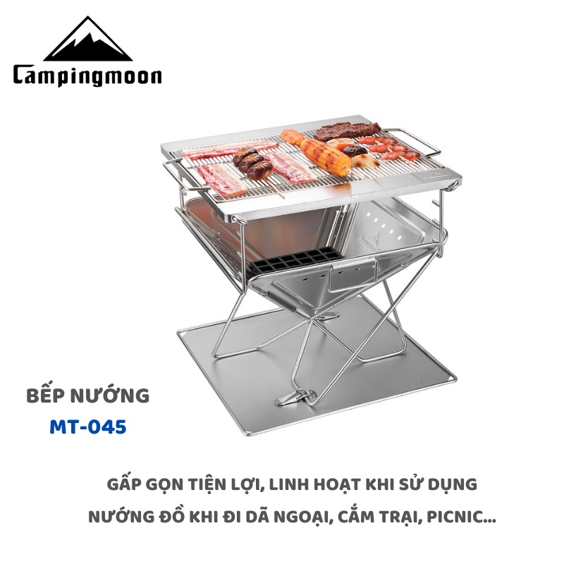 Bếp nướng than hoa gấp gọn 6-8 người Campingmoon MT-045