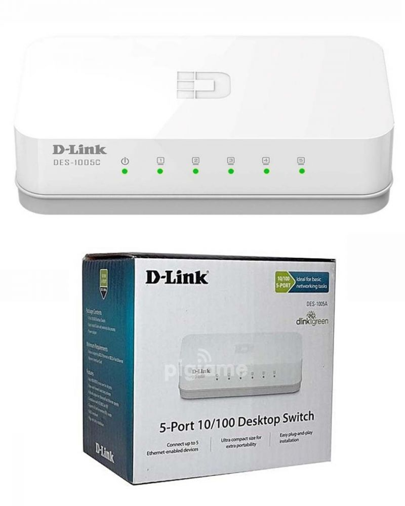 Switch Chia Mạng 5 Cổng Dlink DES-1005C 10/100Mbps-hàng chính hãng