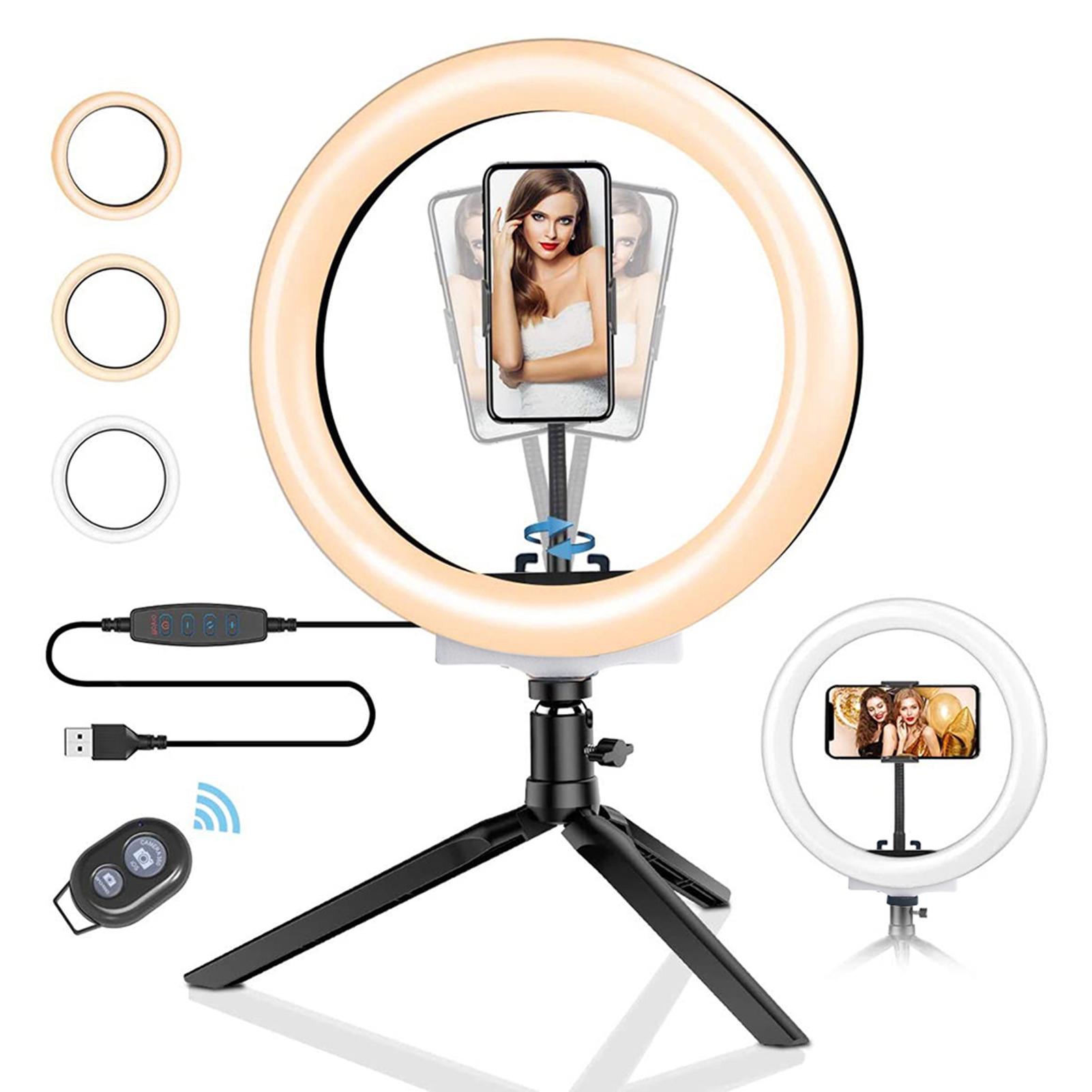 DC5 V 12 W 36 120 LEDs Light Round Selfie Camera Lamp BT Connected Remote Controller/ 10 Levels Adjustable Brightness