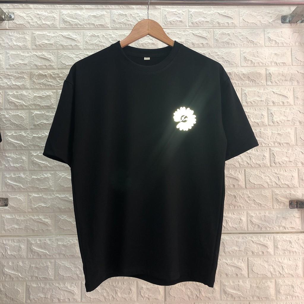 Áo Thun Phản Quang Hoa Cúc sấm sét Cotton 75%, Form rộng Unisex, nam nữ Đẹp KIS OFFICIAL