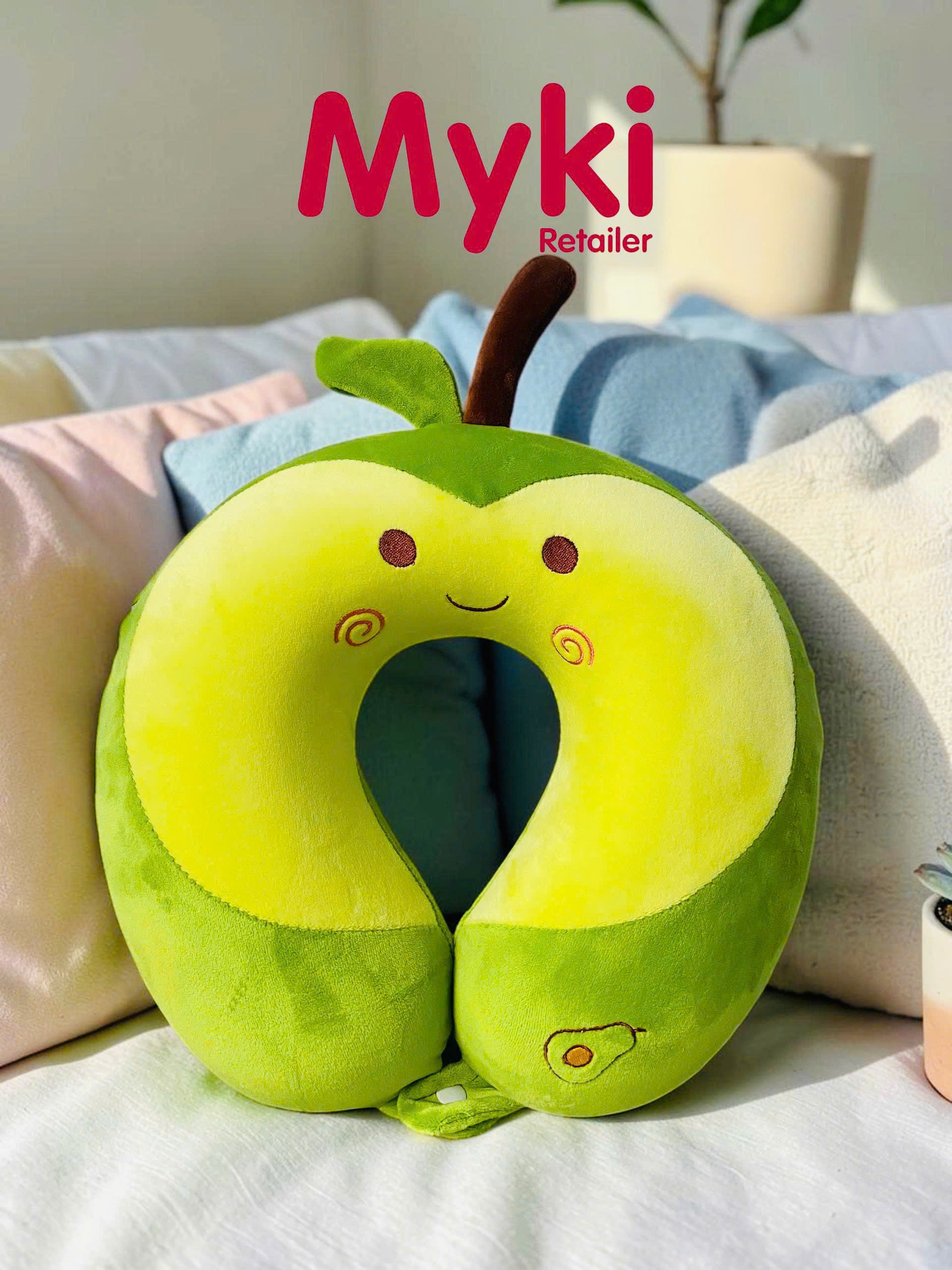 Gối Chữ U Cao Su Non Memory Foam Cao Cấp, Gối Kê Cổ Văn Phòng, Du Lịch