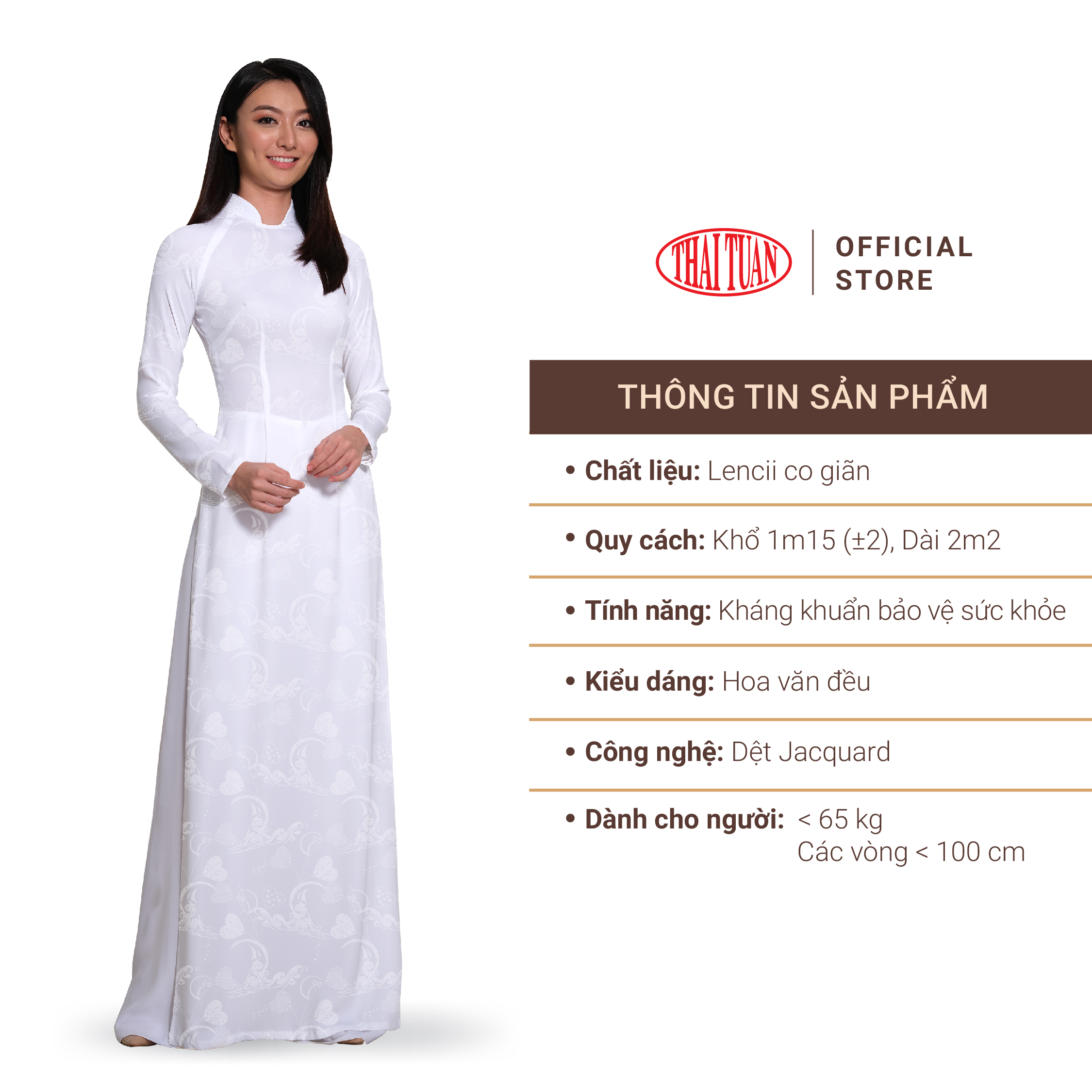 Vải Áo Dài Nữ Sinh Lencii - Thái Tuấn | DCBN005-301