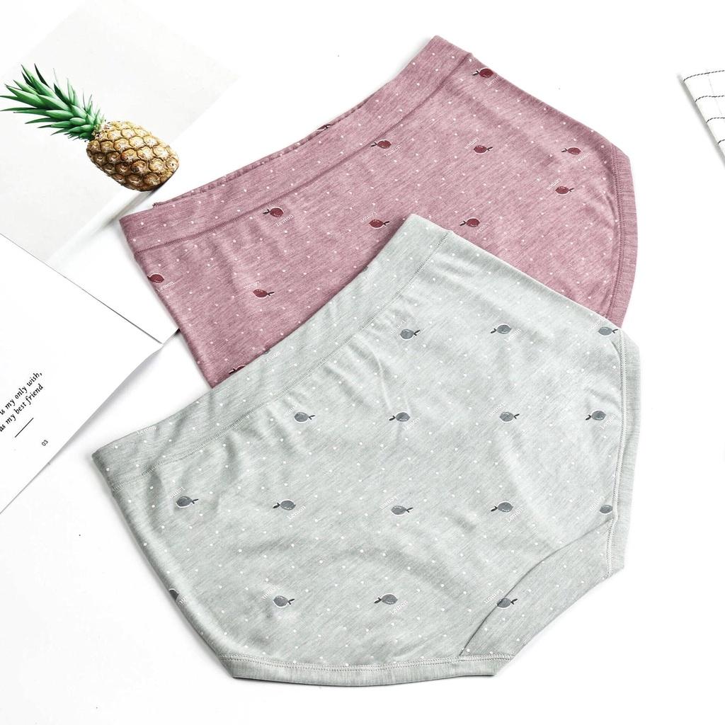 Quần Lót Cotton Nữ Cao Cấp Muối Tiêu Chấm Bi Cạp Cao Kháng Khuẩn Mềm Mại PINKBOUTIQUE QL997