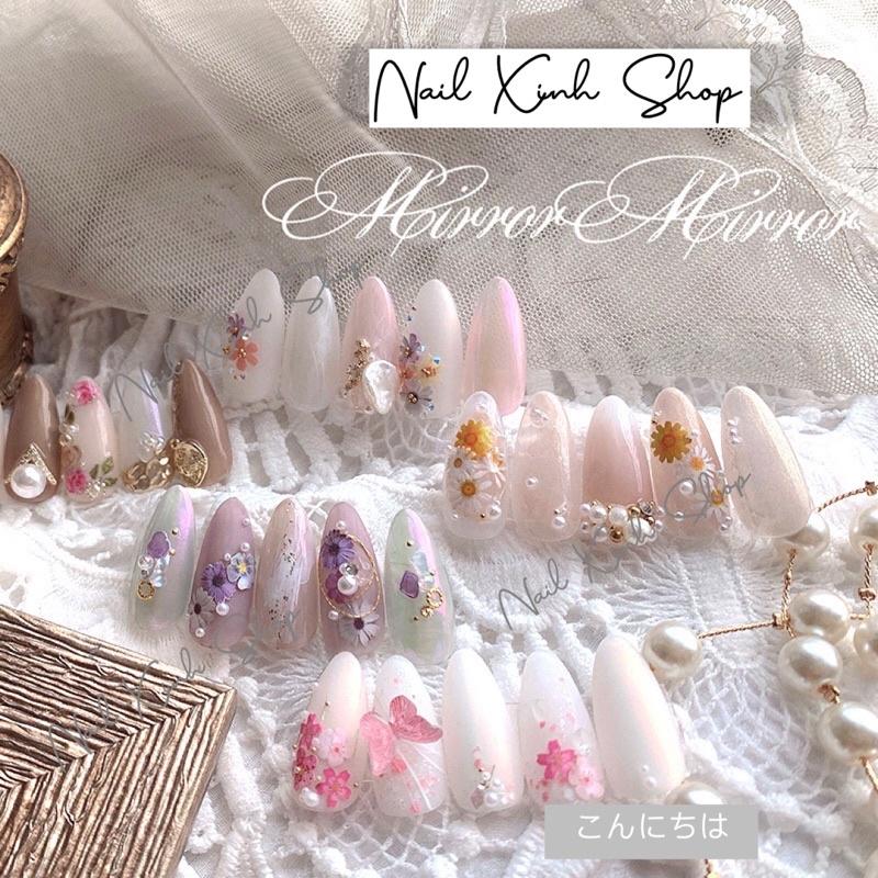 Hoa giấy nail 3D - Hoa giấy trang trí móng tay đắp ẩn theo phong cách Hàn Nhật (lẻ 1 hủ)