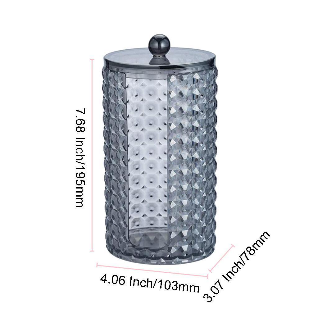 Acrylic Cotton Pads Ear Bud Holder Dispenser Organiser Box Swab Box