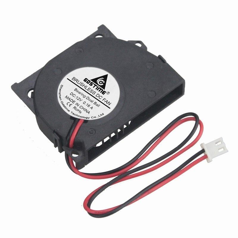 1 Pcs Gdstime 5010B 5cm Ventilation Blower DC 12V Ball Bearing 50*10mm Brushless Cooling Turbine Exhaust Fan 50mm x 40mm x 10mm