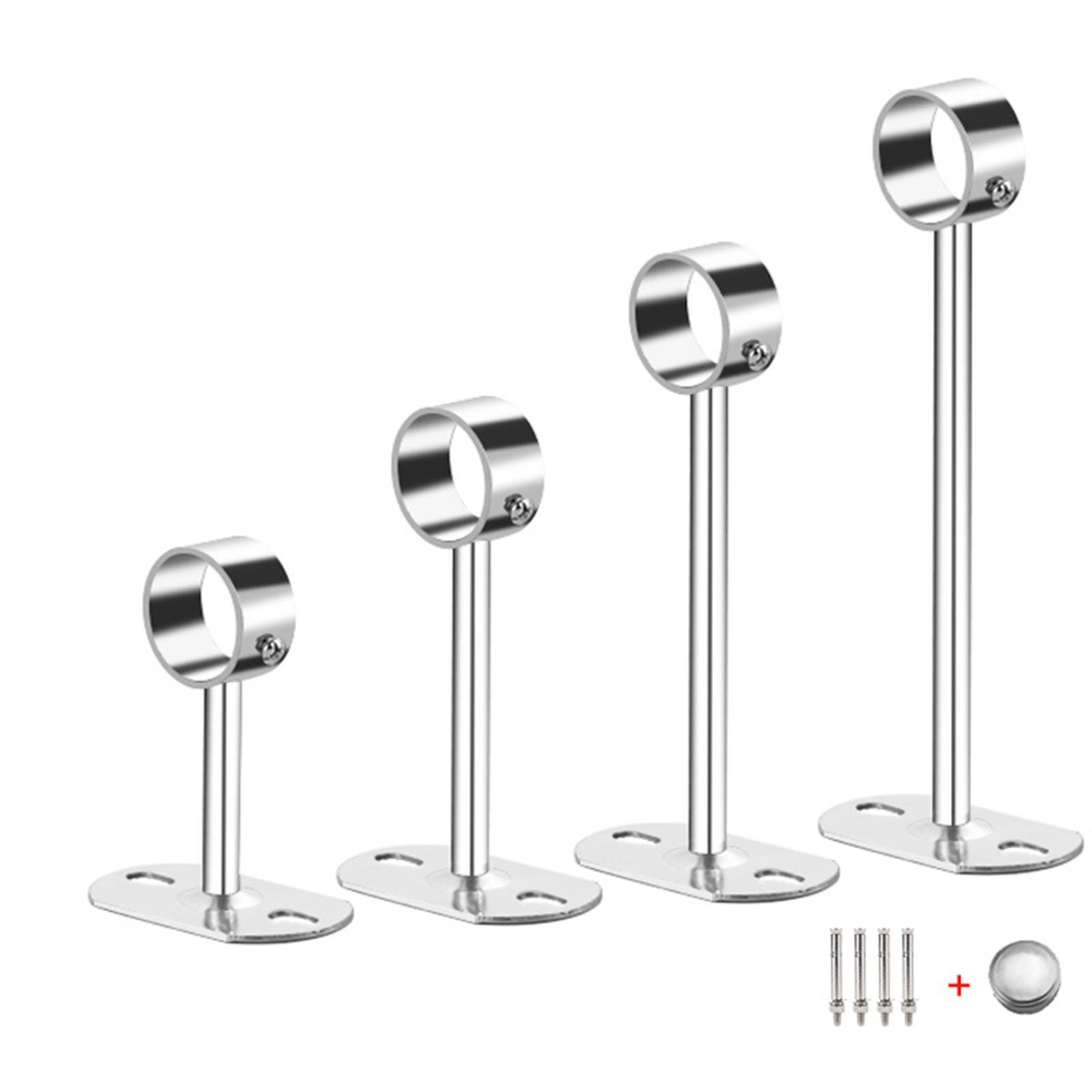 Wardrobe Hanger Bracket 25mm Dia Adjustable Home Use Closet Flange Tube Holder