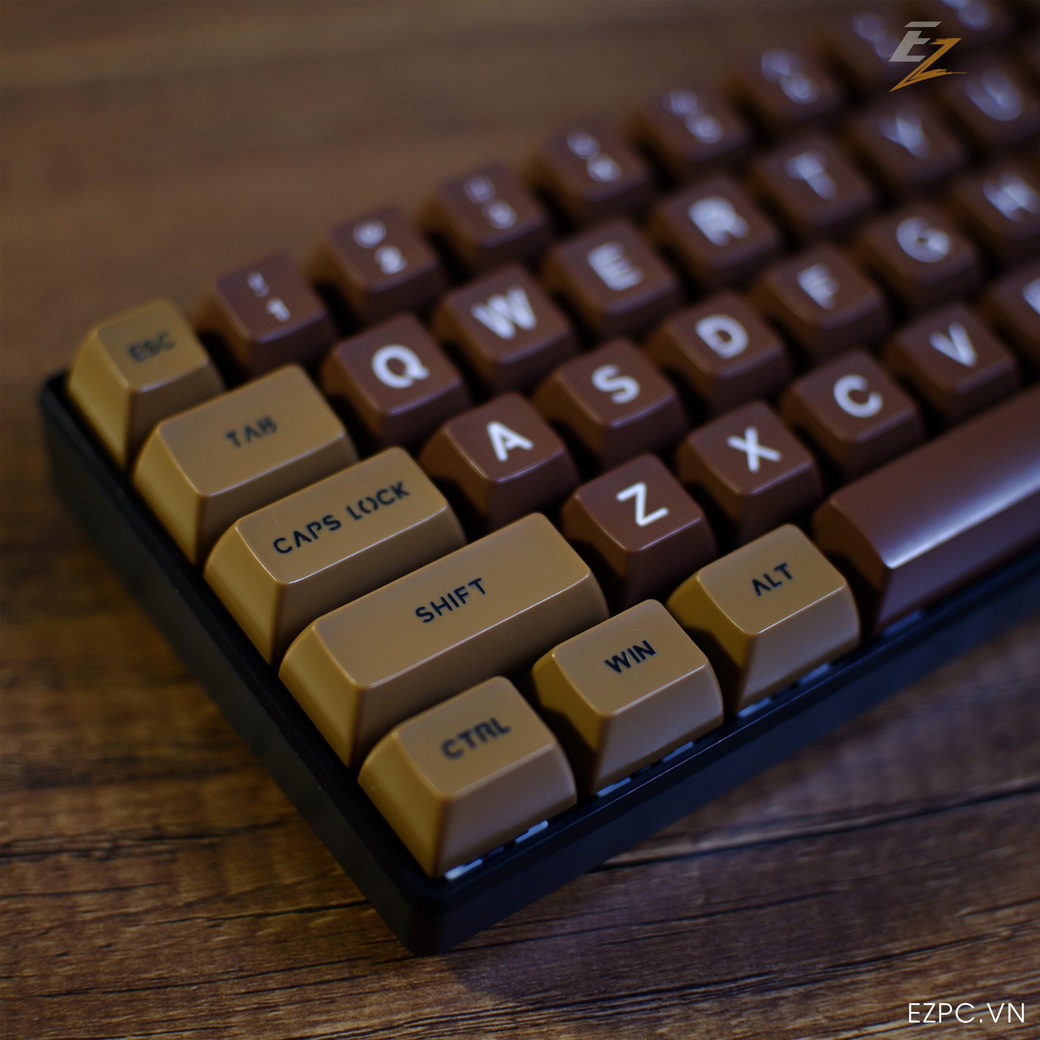 Keycap Dark Chocolate SA Profile ABS Double Shot 108 Phím Cho Bàn Phím Cơ