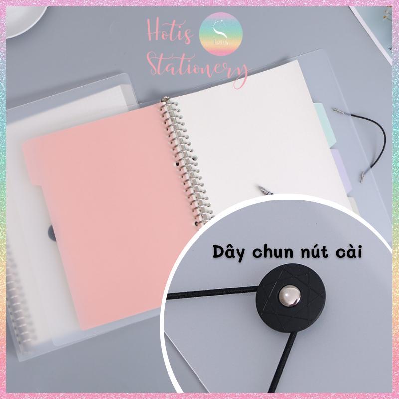 Binder Bìa còng sắt có dây chun nút cài