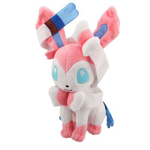 Gấu Bông Pokemon - Eevee Sylveon Hệ Tiên (35 Cm) Gb298 (Tặng 1 Móc Khóa Dây Da Pu Đính Đá Lấp Lánh Màu Ngẫu Nhiên)