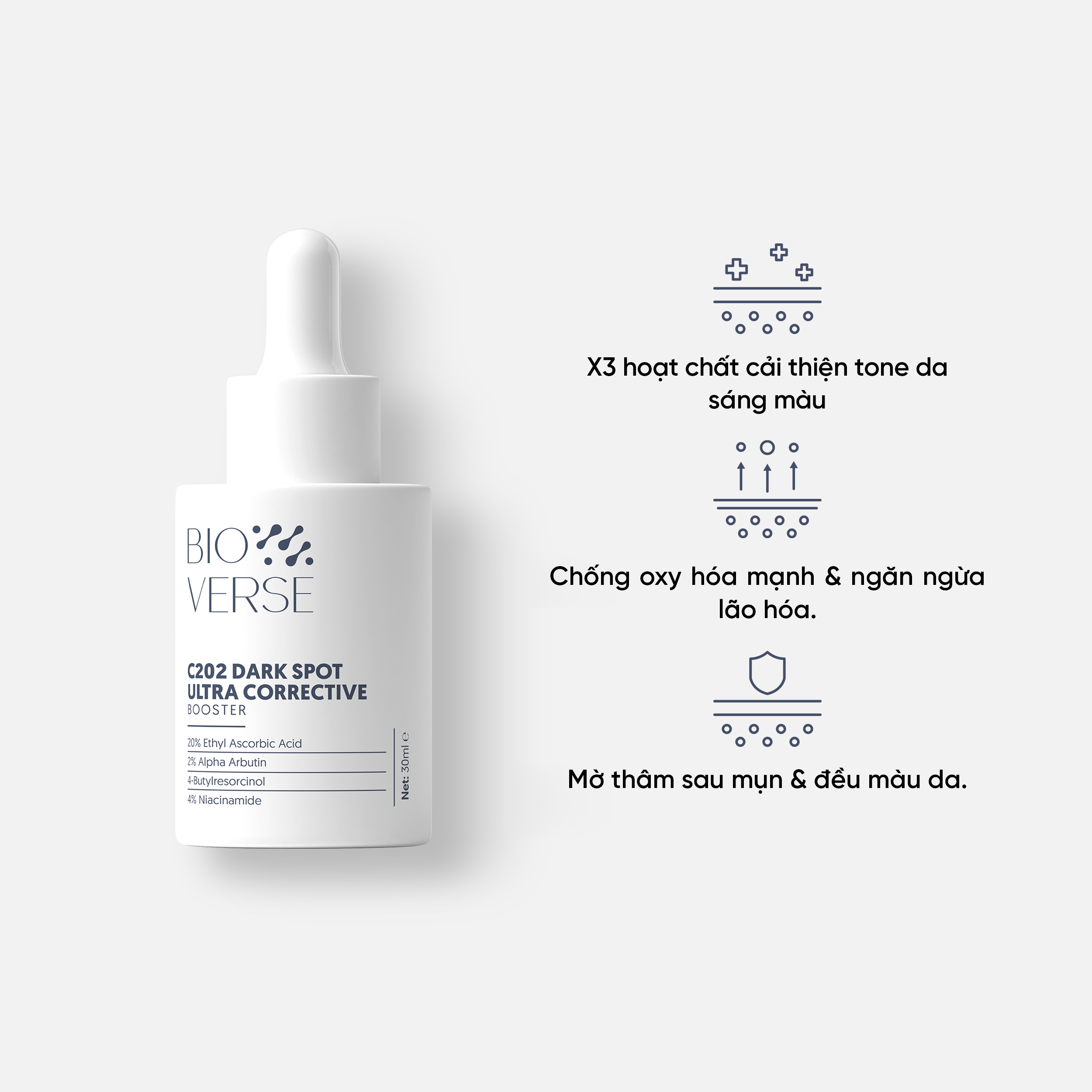 Tinh chất Vitamin C202 trắng sáng da &amp; chống lão hóa C202 Dark Spot Ultra Corrective Boos 30ml