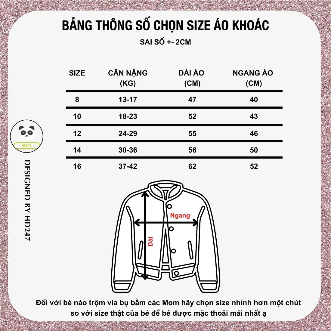 Áo khoác cho bé trai bé gái size đại dù 2 lớp in hình cá tính 0318 T