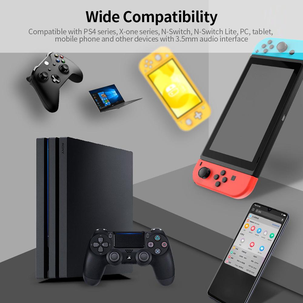Tai nghe chơi game iPega PG-R006 có micrô độ nhạy cao Thay thế cho PC Switch PS4 CellPhone Black