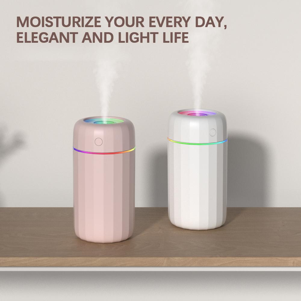 Mini Di Động Đèn LED Xe Ô Tô Hoạt Hình Máy Phun Sương Tạo Độ Ẩm Sạc Hương Thơm Khuếch Tán Tinh Dầu Phun Sương Tạo Ẩm Nước Bổ Sung Nhạc Cụ