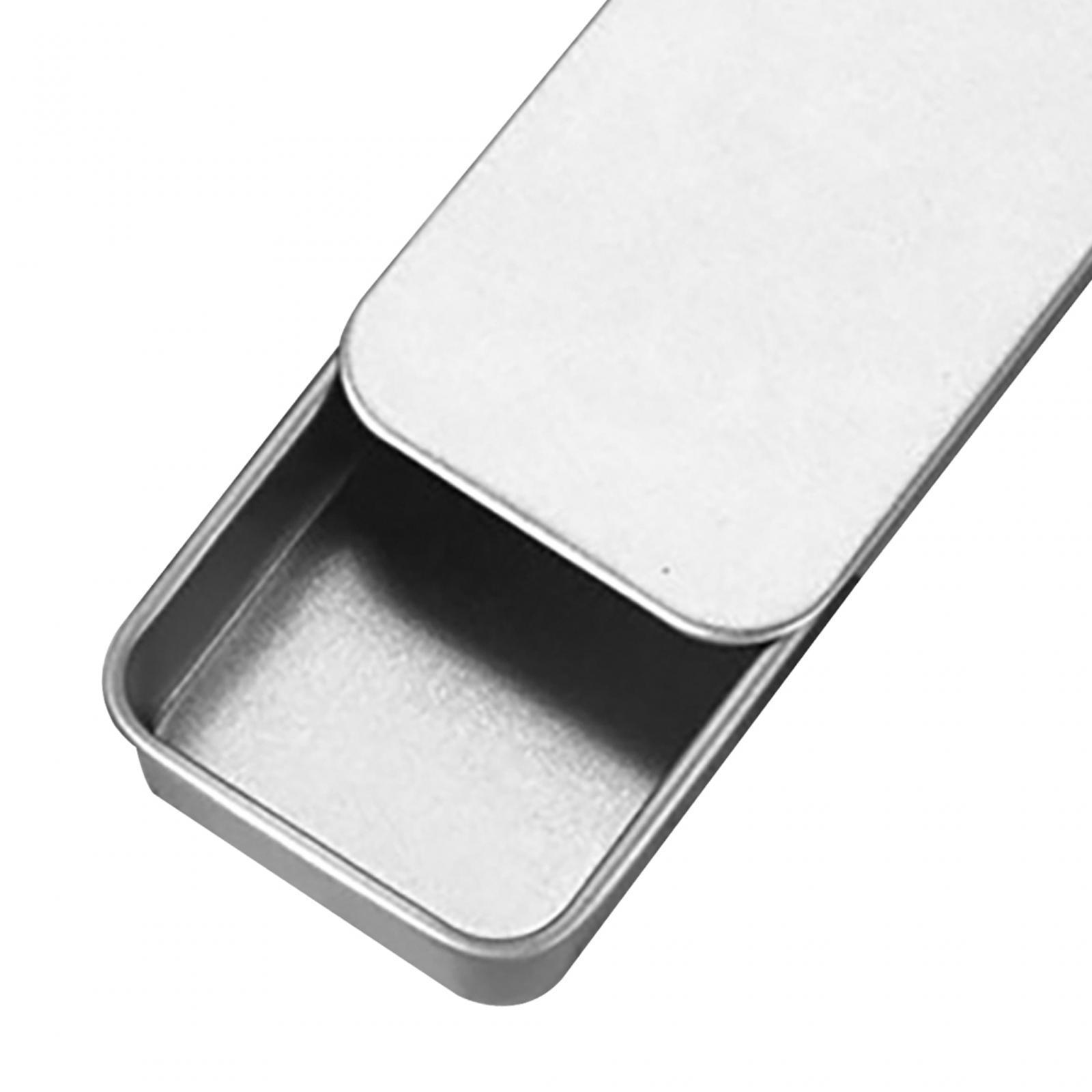 Tin Box Container Metal Tin Sundries Organizer Storage Can Slide Top Rectangle Easter Egg Tin Box Cookie Tins for Travel Party Holiday Gifts