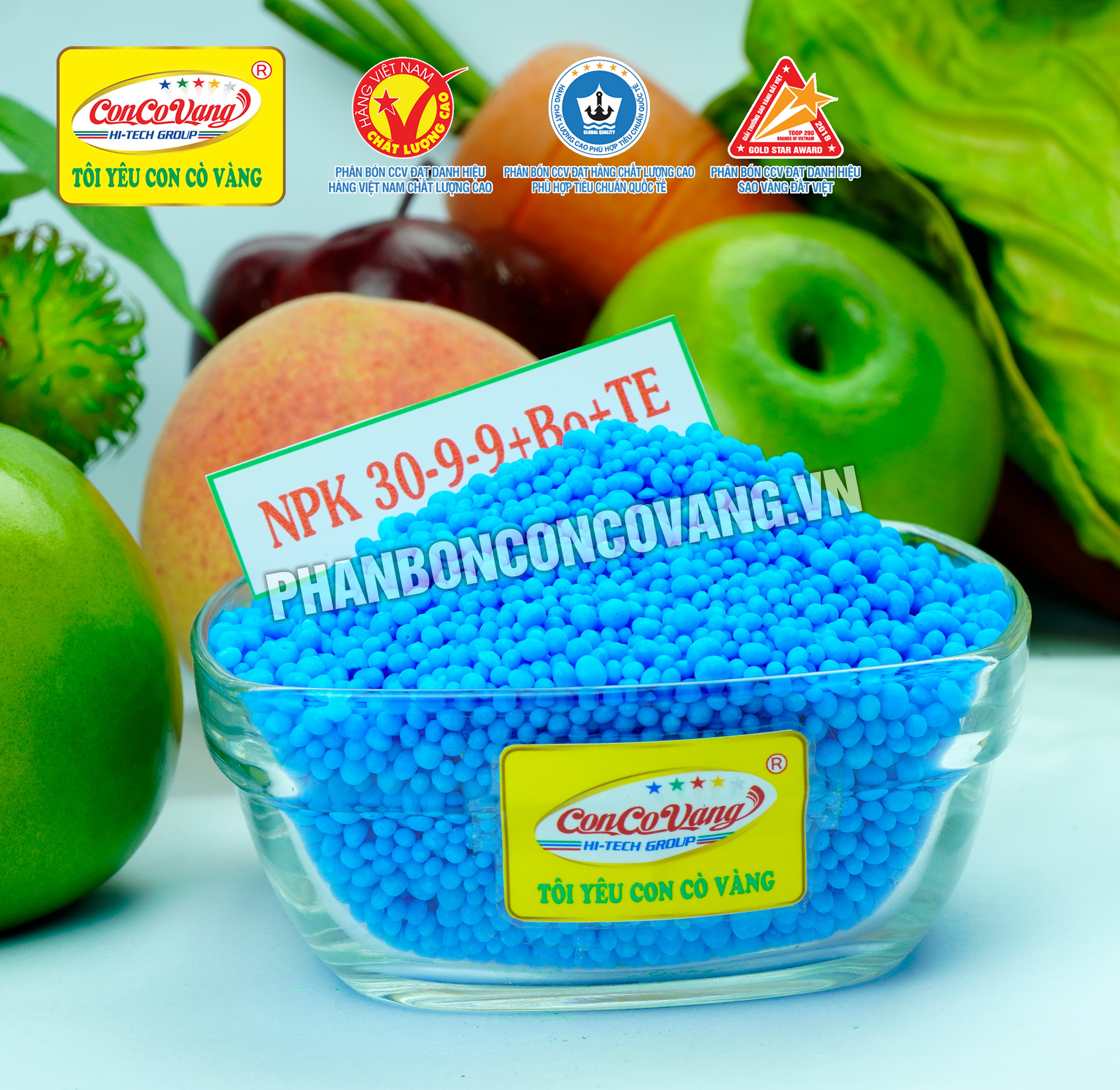 Phân bón hỗn hợp Agri-Tech NPK 30-9-9+TE 1Kg