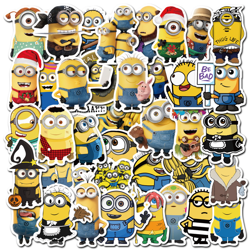 Sticker 50 miếng hình dán Minion