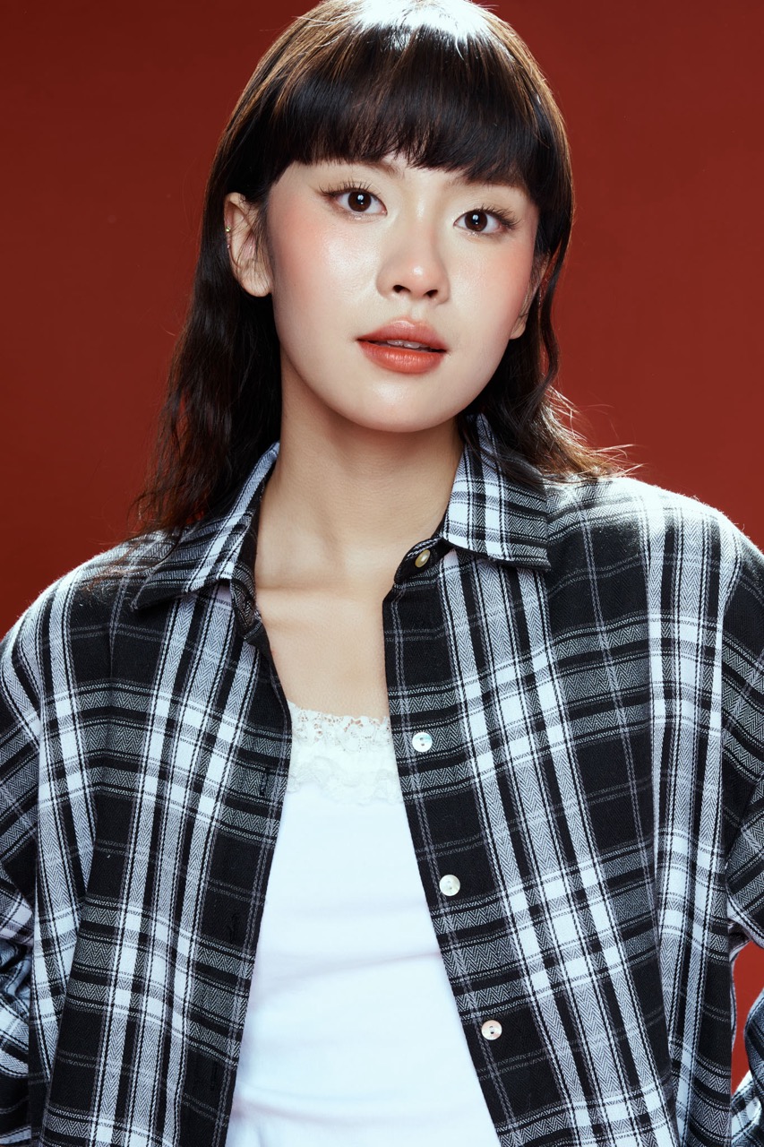 DOTTIE - Sơ mi tay dài kẻ ô - T1026