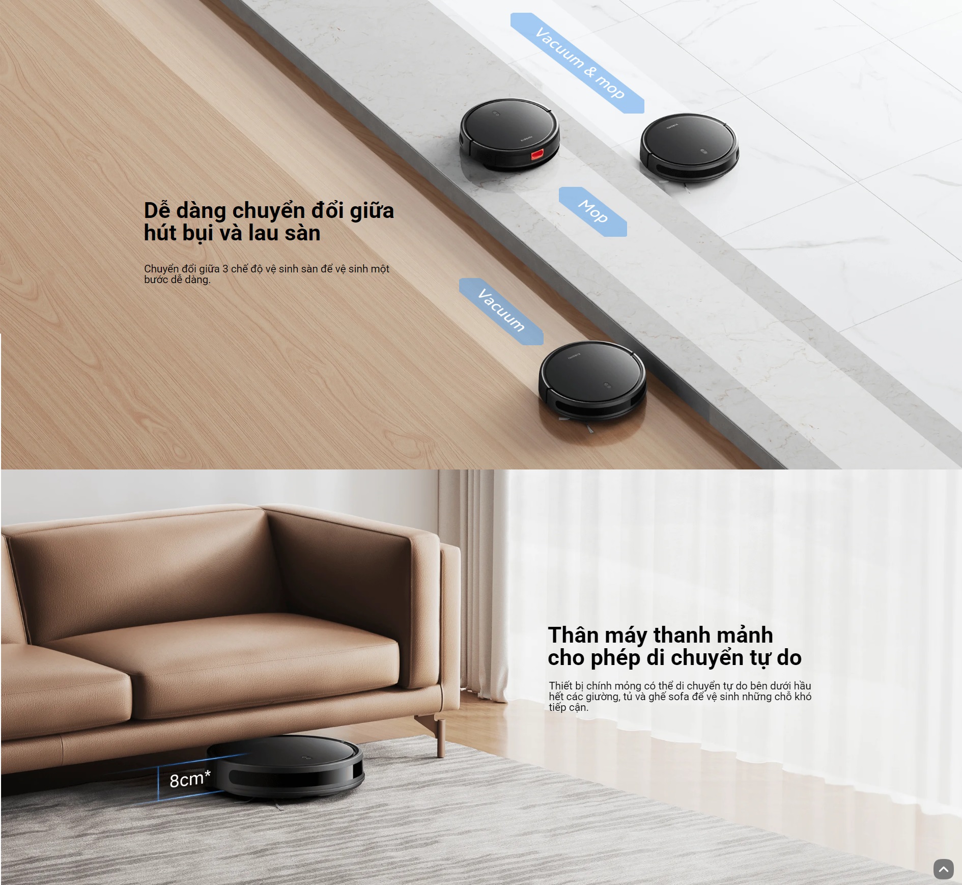 Robot Hút Bụi Lau Nhà Xiaomi Robot Vacuum E10C EU – Hàng Chính Hãng