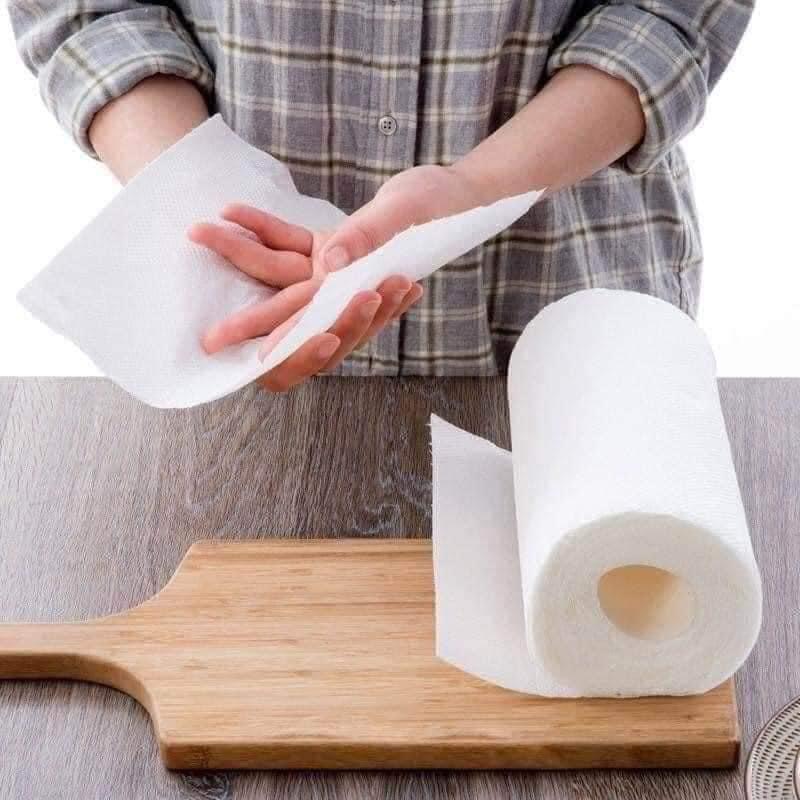 GIẤY NHÀ BẾP ĐA NĂNG JA 3 LỚP - Mỗi bịch 4 cuộn