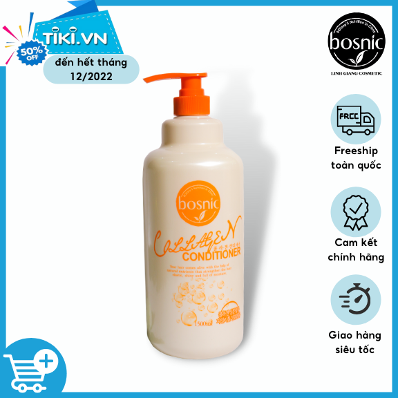 Dầu Xả Collagen Bền Màu Nhuộm BOSNIC 1500ML