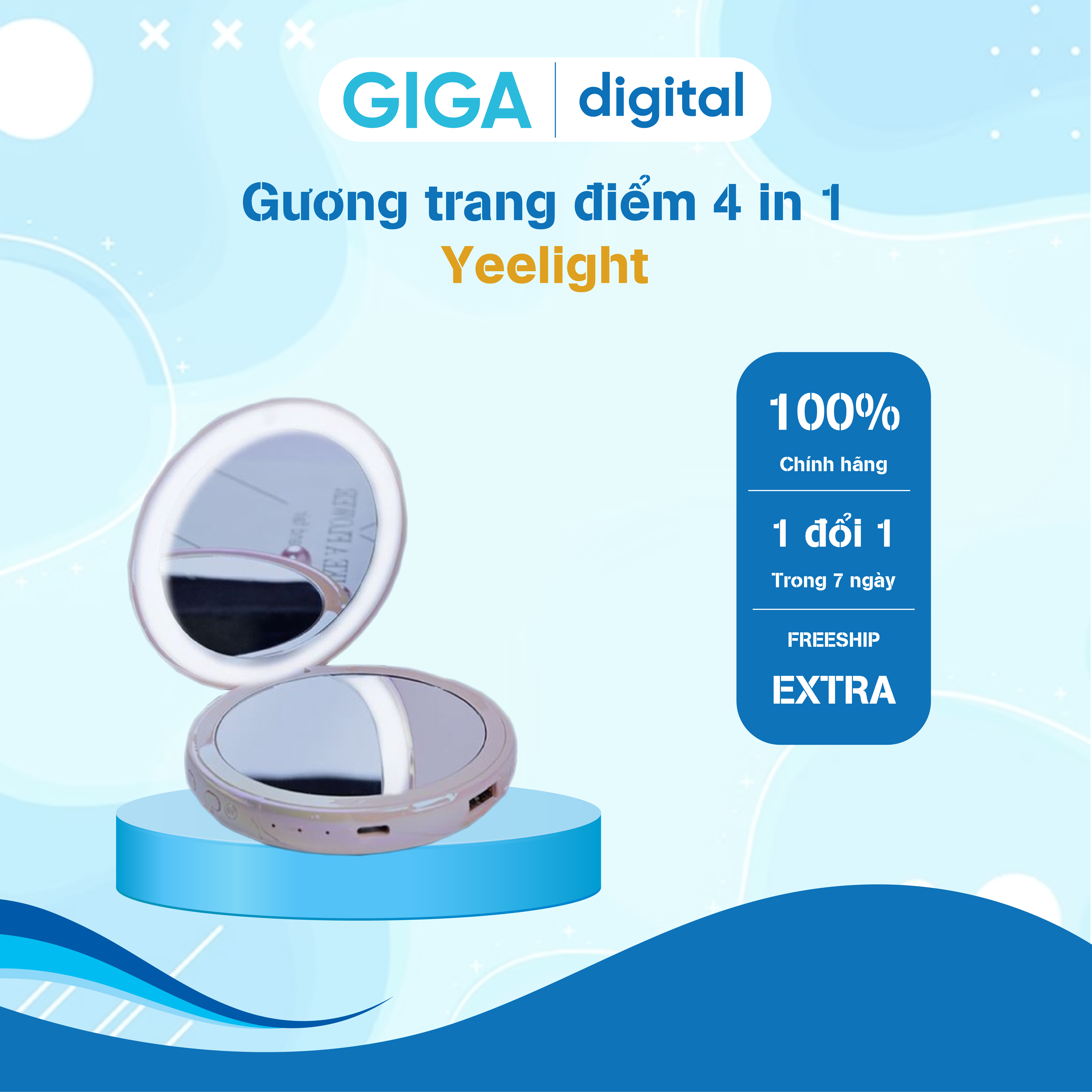 Gương trang điểm cầm tay Yeelight YLODJ-0029 4 trong 1