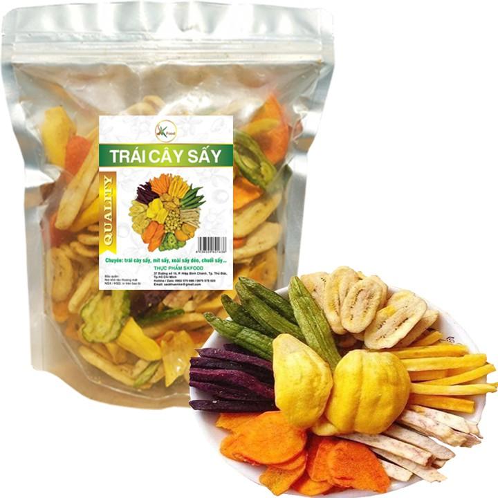 1KG Trái cây sấy khô hàng nguyên miếng loại 1 hiệu SK FOOD