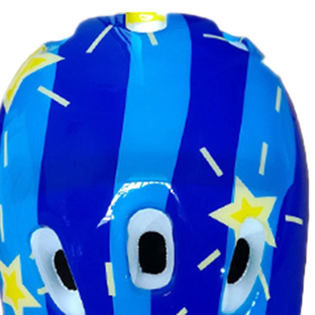 Set of 7 Pcs Kids Adult Roller Skating Helmet Knee Wrist Guard Elbow Pad Blue