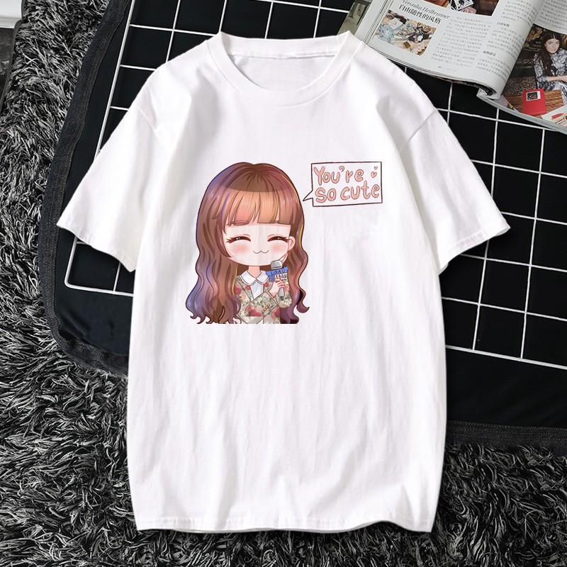 Áo thun mùa hè dành cho nam nữ in hình Lisa Blackpink kiểu dáng giản dị dành cho giới yêu thích