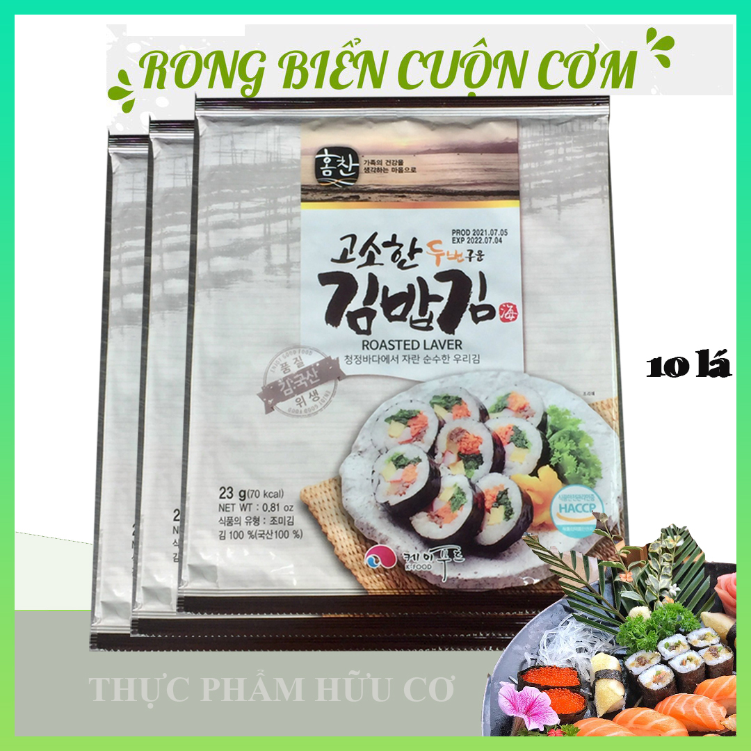 Rong biển cuộn cơm/ Kimbap 10 lá /Cuộn sushi /Hàn Quốc (10 lá 20G)