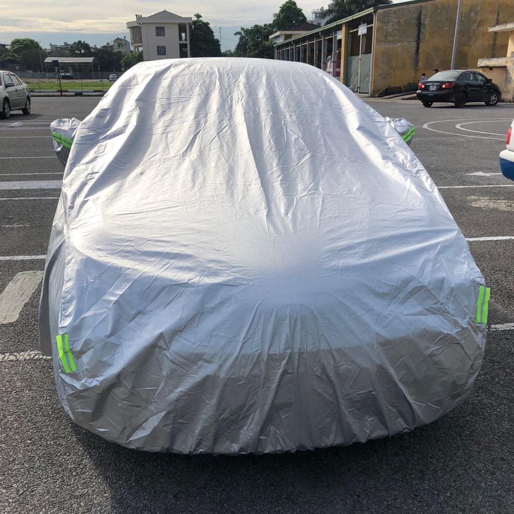 Bạt phủ ô tô vải dù OXFORD cao cấp chống nước 100%, có phản quang,chống nóng, chống nước, có khóa kéo cánh cửa